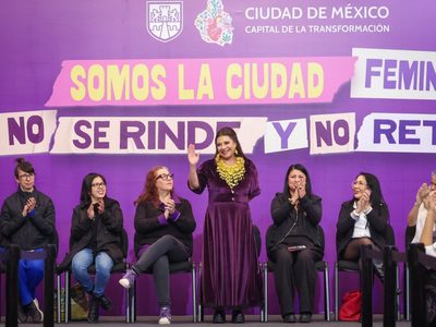 Brugada anunció alumbrado monumental en el Zócalo por el Día Internacional de la Mujer