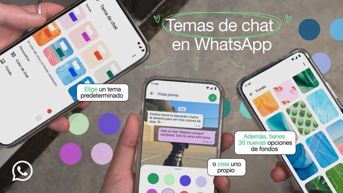 Los nuevos temas de chat en WhatsApp