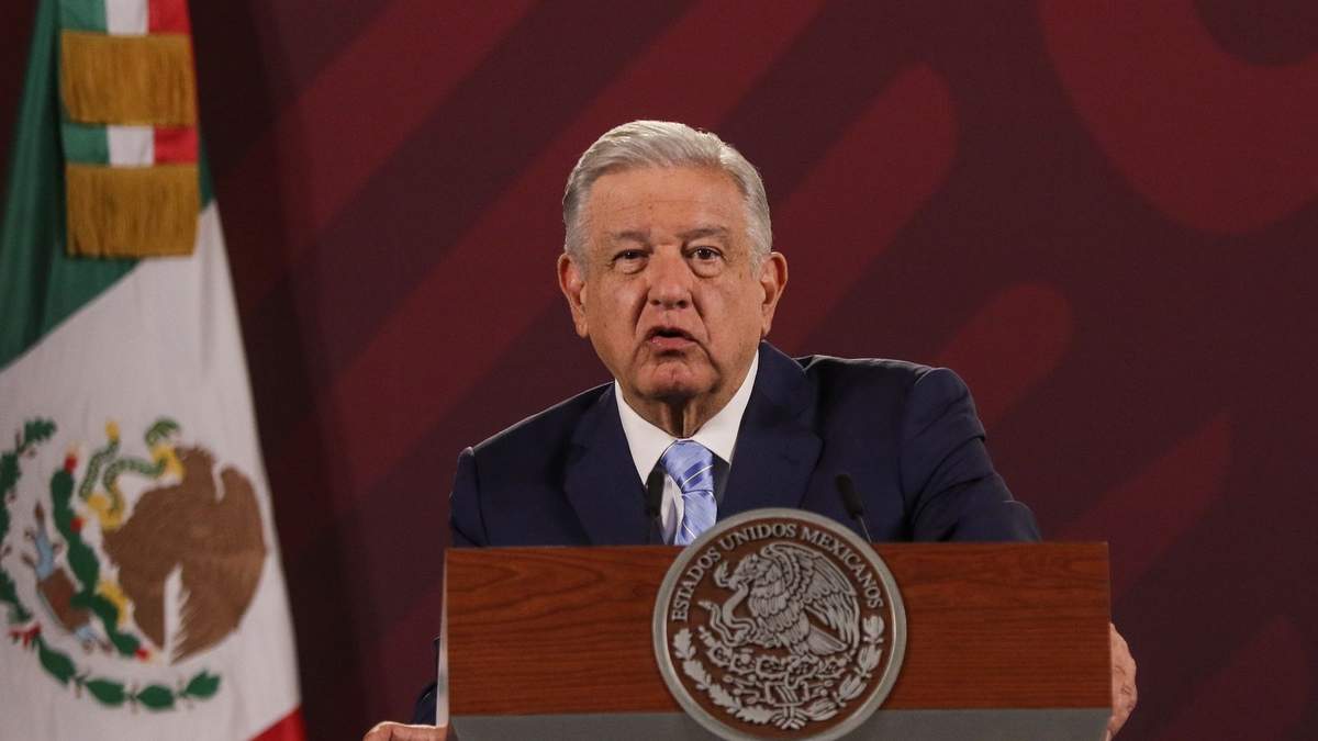 El presidente durante la conferencia de prensa