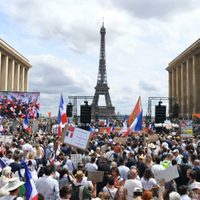 Tercer sábado consecutivo de protestas en Francia: se oponen a la vacunación y al pase sanitario