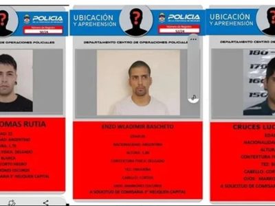 Los cinco fugados de la Unidad Tercera serán incorporados en alerta roja de Interpol