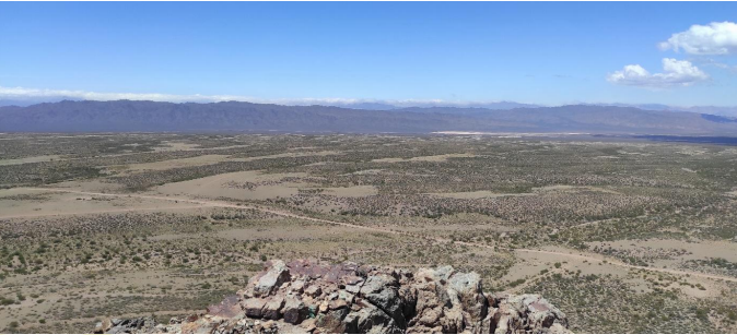 Vista de la zona de escombreras desde el cerro San Jorge.