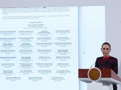 Sheinbaum agradece el apoyo de gobernadores de todos los partidos