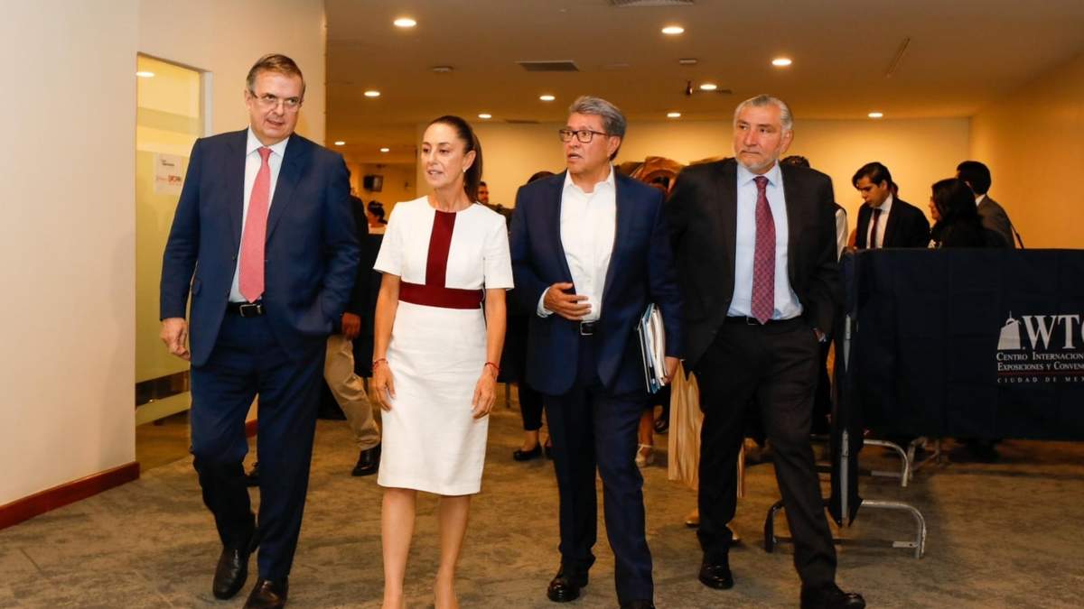 Marcelo Ebrard, Claudia Sheinbaum, Ricardo Monreal y Adán Augusto