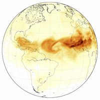 Nube de polvo proveniente del Sahara cubre la península de Yucatán