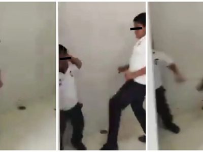 Difunden video donde estudiante de CBTis en Oaxaca golpea a compañero de talla baja