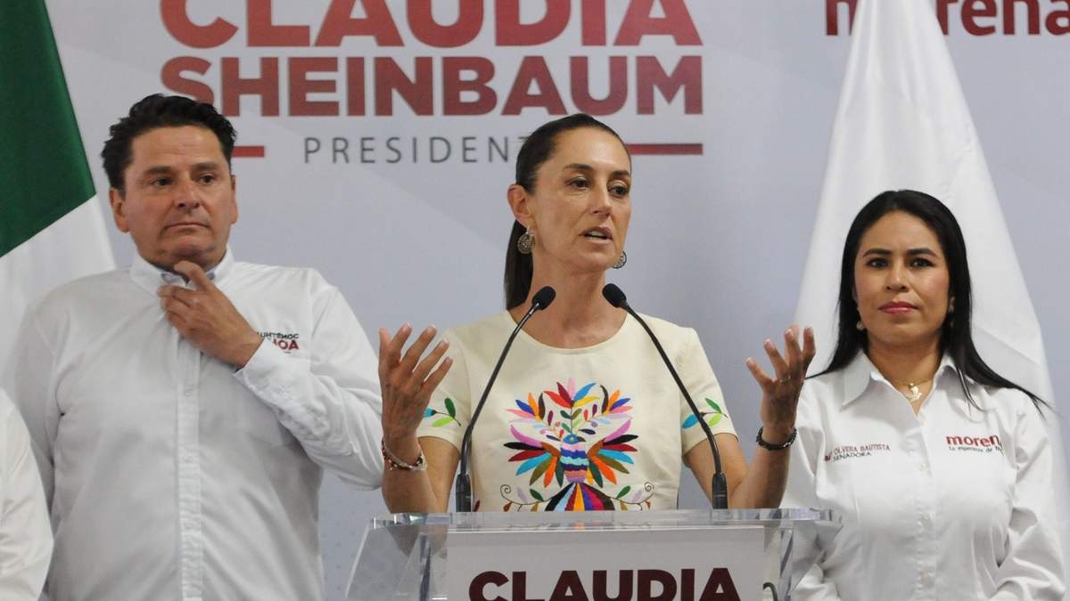 Claudia Sheinbaum en su conferencia de prensa en Hidalgo