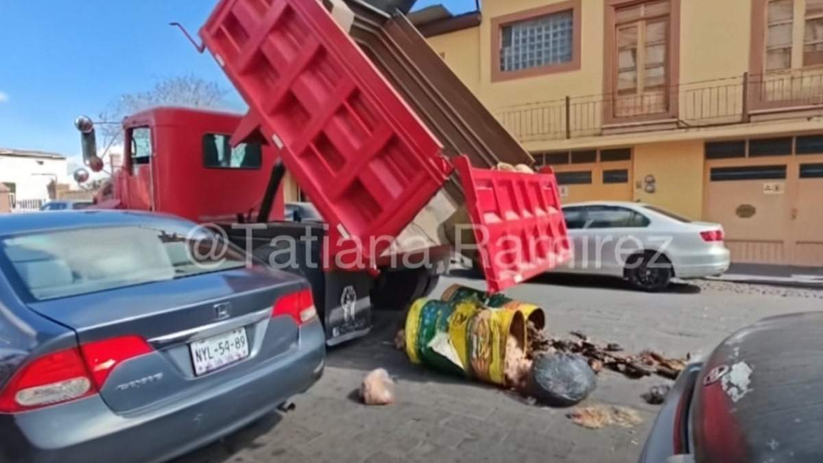 Las vísceras dejadas frente al Ayuntamiento de El Oro