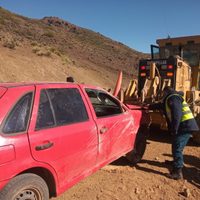 Un conductor ebrio volcó con su auto en la Ruta Provincial 38