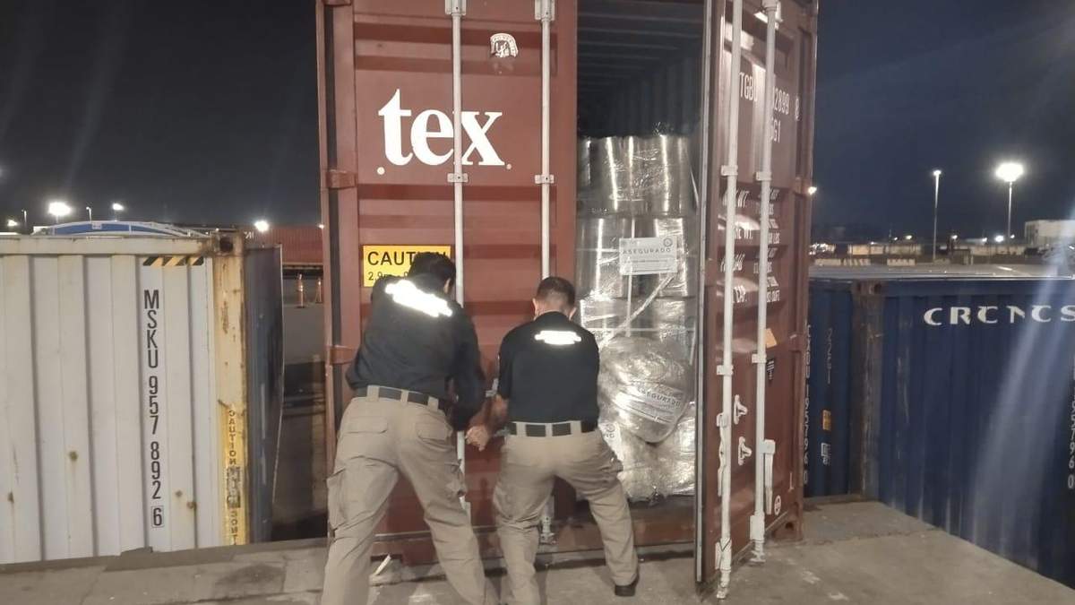 Decomiso de rollos que contenían la droga