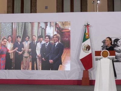 BTS regresará a México en 2027, presumió Sheinbaum (Video)