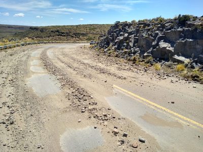 Vialidad Nacional pidió extrema precaución al circular en la Ruta 40, sector “El Sauce”