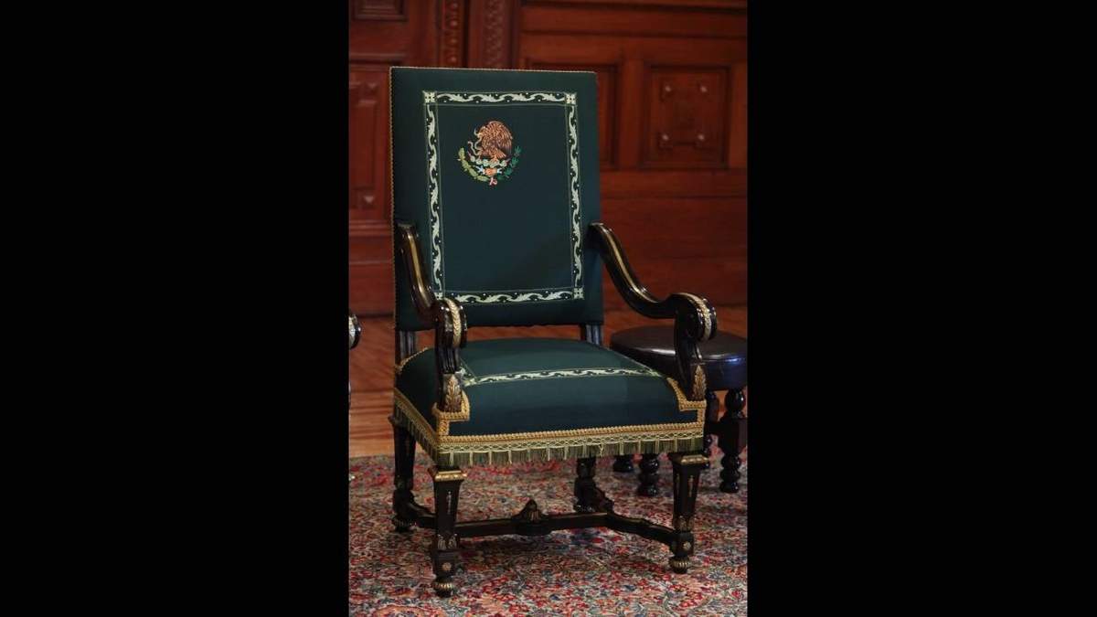 La silla presidencial de Palacio Nacional: Foto: Benjamín Flores