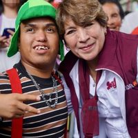 Medio Metro Oficial ameniza mitin de la campaña de Delfina Gómez (Video)