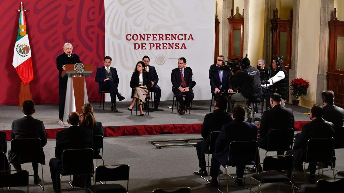 Una conferencia matutina de Andrés Manuel López Obrador