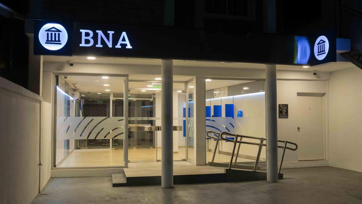 Sucursal del Banco Nación. Fuente: (Twitter)