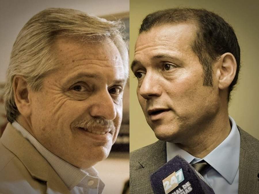 Alberto Fernández y Omar Gutiérrez. Fuente: (Collage MN)