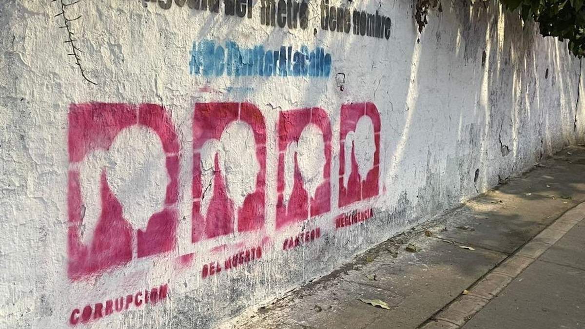 Una de las pintas que aparecieron en la alcaldía Álvaro Obregón