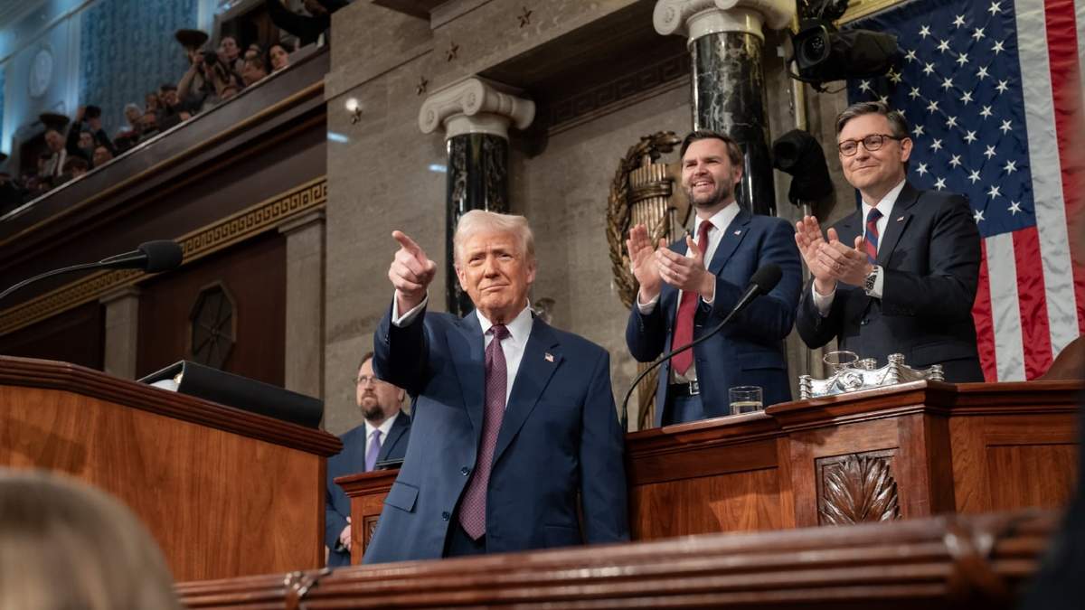 El presidente Donald Trump en su mensaje al Congreso del pasado 4 de marzo