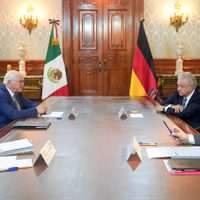 Economía, comercio, justicia y paz, los temas que trataron AMLO y el presidente de Alemania