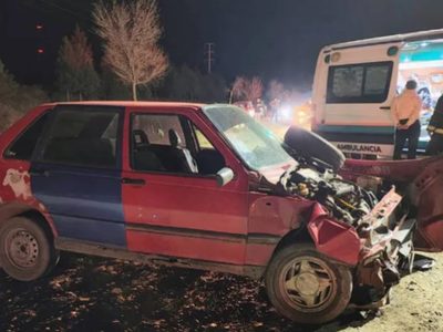 Impactante accidente en Junín de los Andes: dos autos colisionaron sobre la Ruta Nacional 40