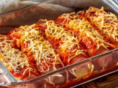 Canelones gratinados sin harina: una versión liviana, riquísima y para hacer en minutos