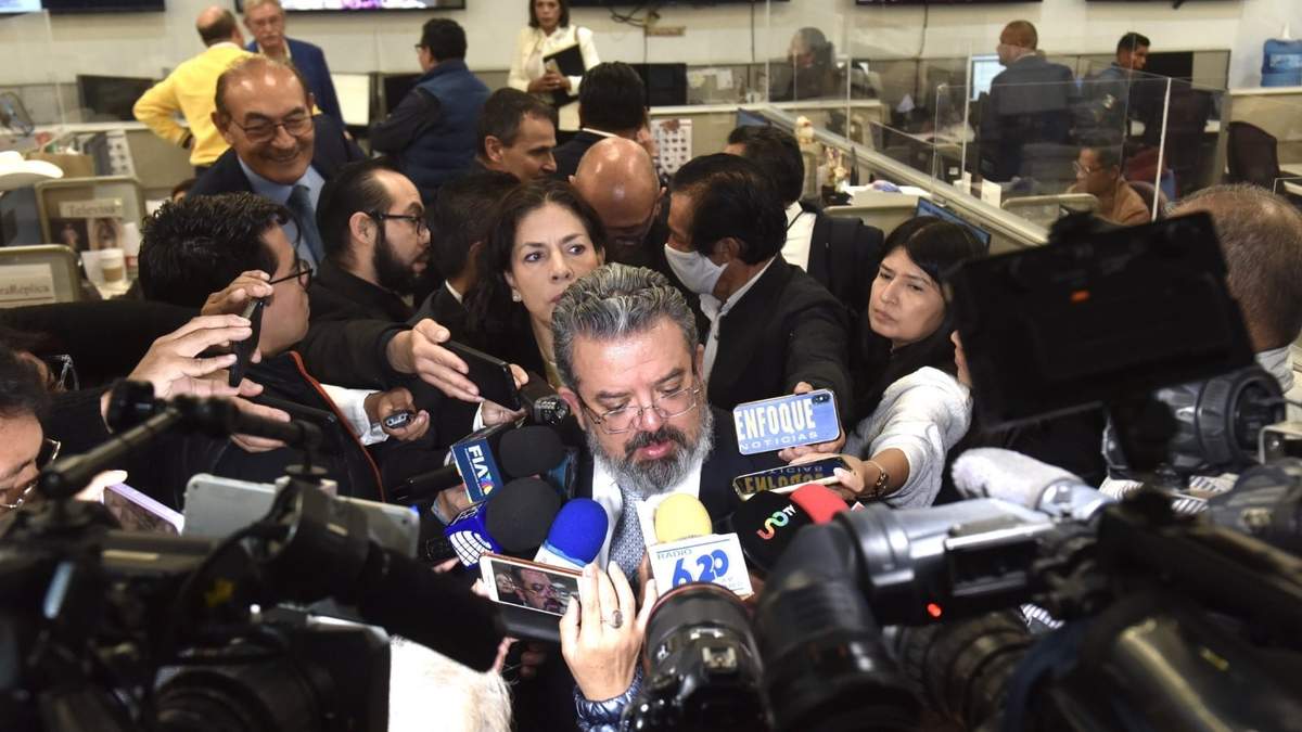 Jorge Nuño Lara, entrevistado después de la comparecencia