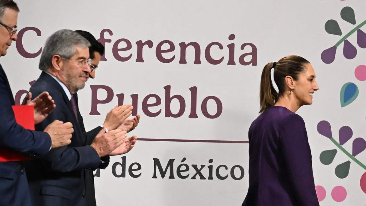 Claudia Sheinbaum, Ebrard y De la Fuente en la conferencia mañanera