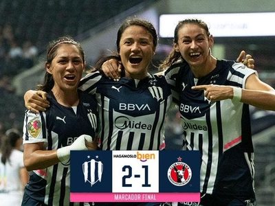 Rayadas de Monterrey se impusieron 2-1 a las Xolas de Tijuana
