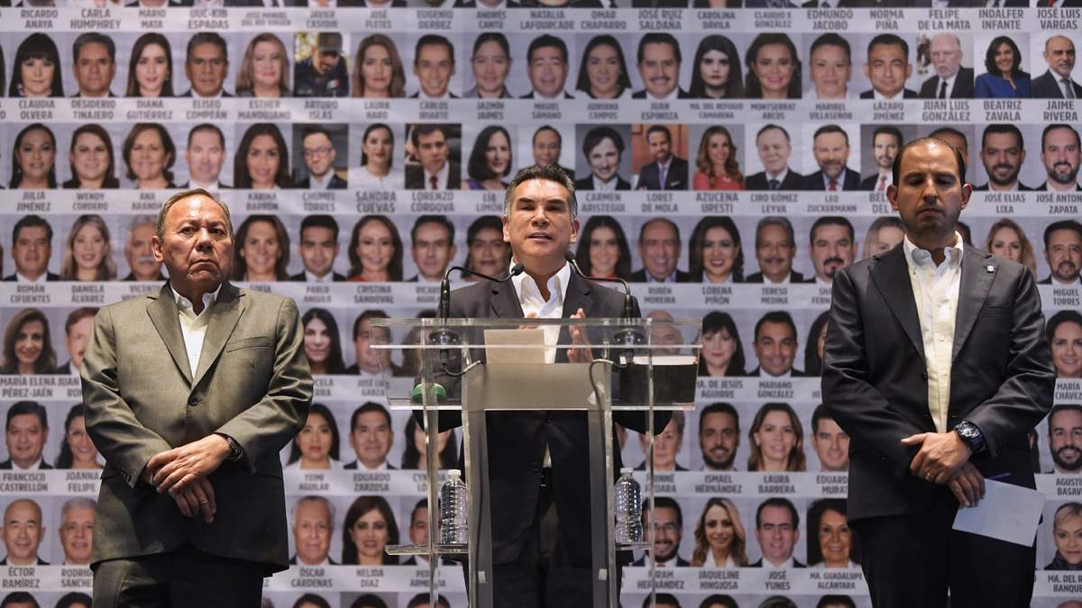Líderes de la coalición Va por México