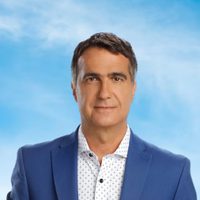 Antonio Laje muy cerca de una famosa conductora