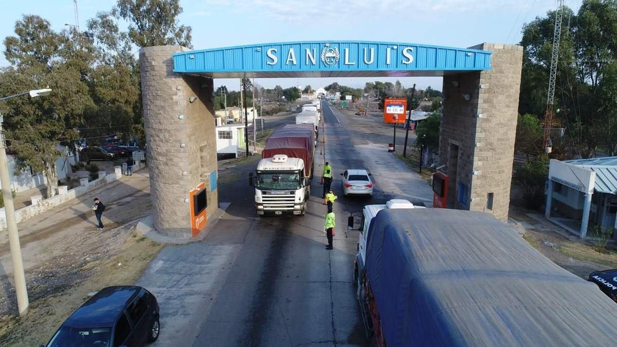 Ingreso a  San Luis. Fuente: (Twitter)
