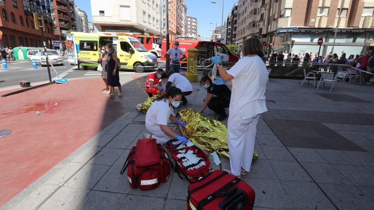 Accidente en una ciudad del noroeste de España. Fuente: (Twitter)