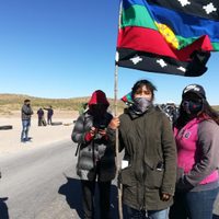 Otro corte más sobre Ruta 22, el de la comunidad mapuche Gelay Co de Santo Domingo