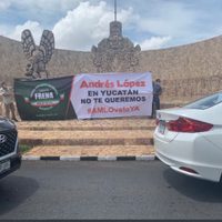 Arman 'claxonaxo” contra AMLO previo a su visita a Yucatán