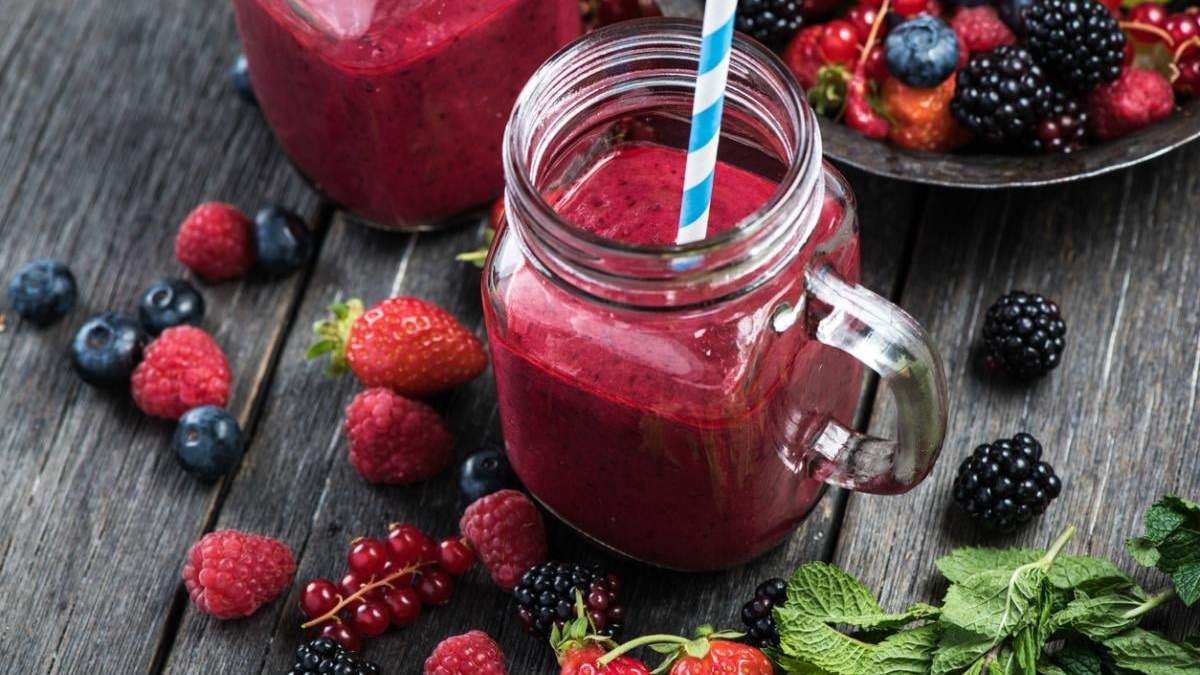 Smoothie de vino y frutos rojos. Fuente: (Instagram)
