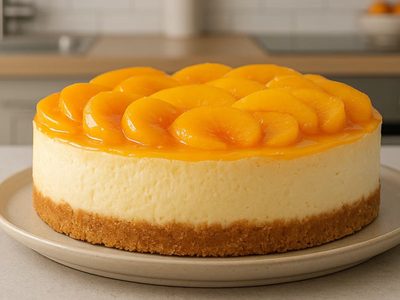 Cheesecake de durazno, la receta con pocos ingredientes para un postre cremoso y fresco