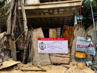 Fiscalía de Quintana Roo asegura edificio que pone en riesgo a la tortuga marina
