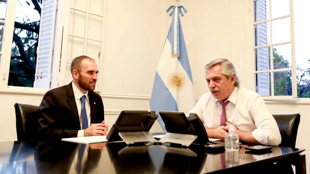 Martín Guzmán y Alberto Fernández. Fuente: (Twitter)