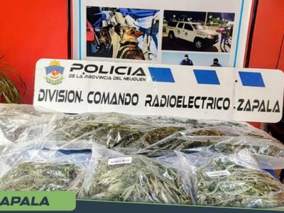 Tres menores fueron sorprendidos con 2 kilos de marihuana en sus mochilas