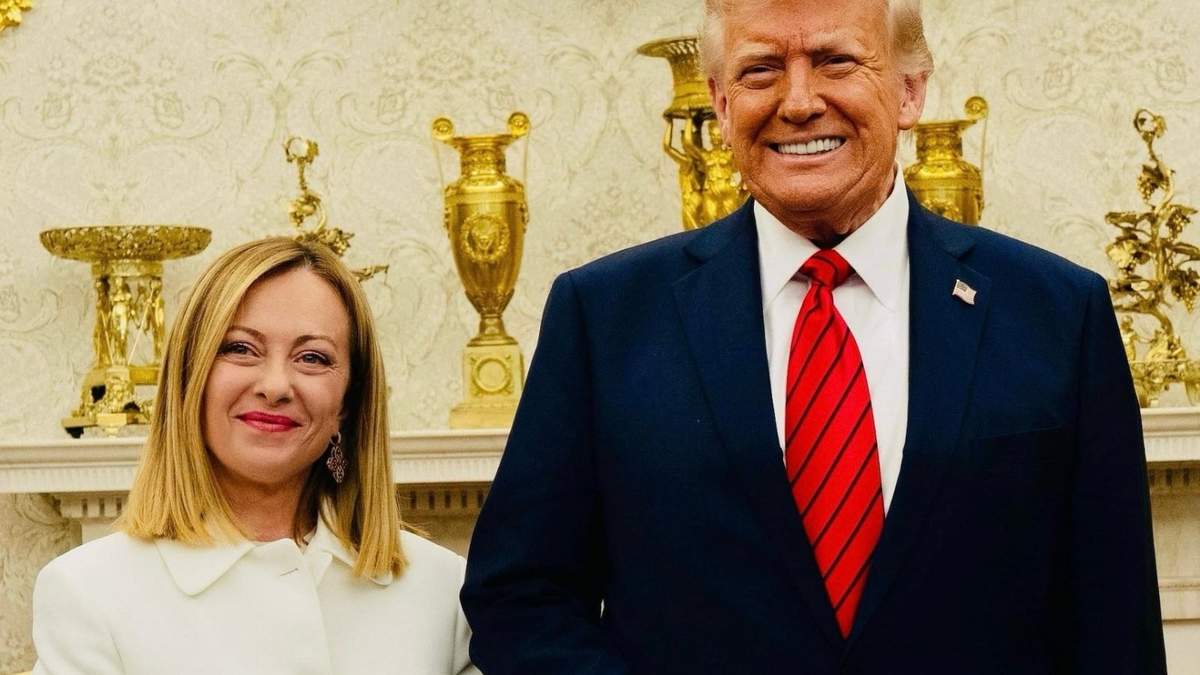 Donald Trump y la primera ministra de Italia