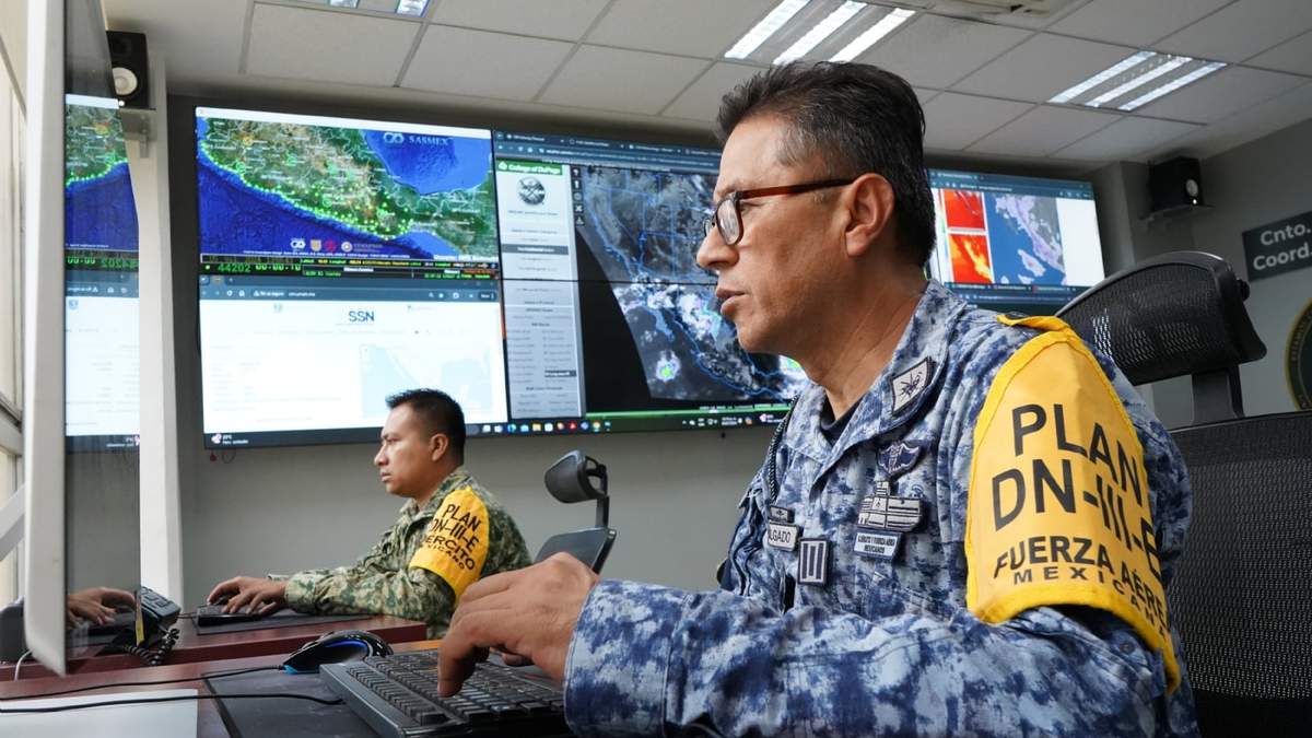 Elementos del Ejército del Plan DN-III laborando en el monitoreo