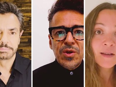 Tunden a Rubén Albarrán, Eugenio Derbez y Natalia Lafourcade por video contra el Tren Maya