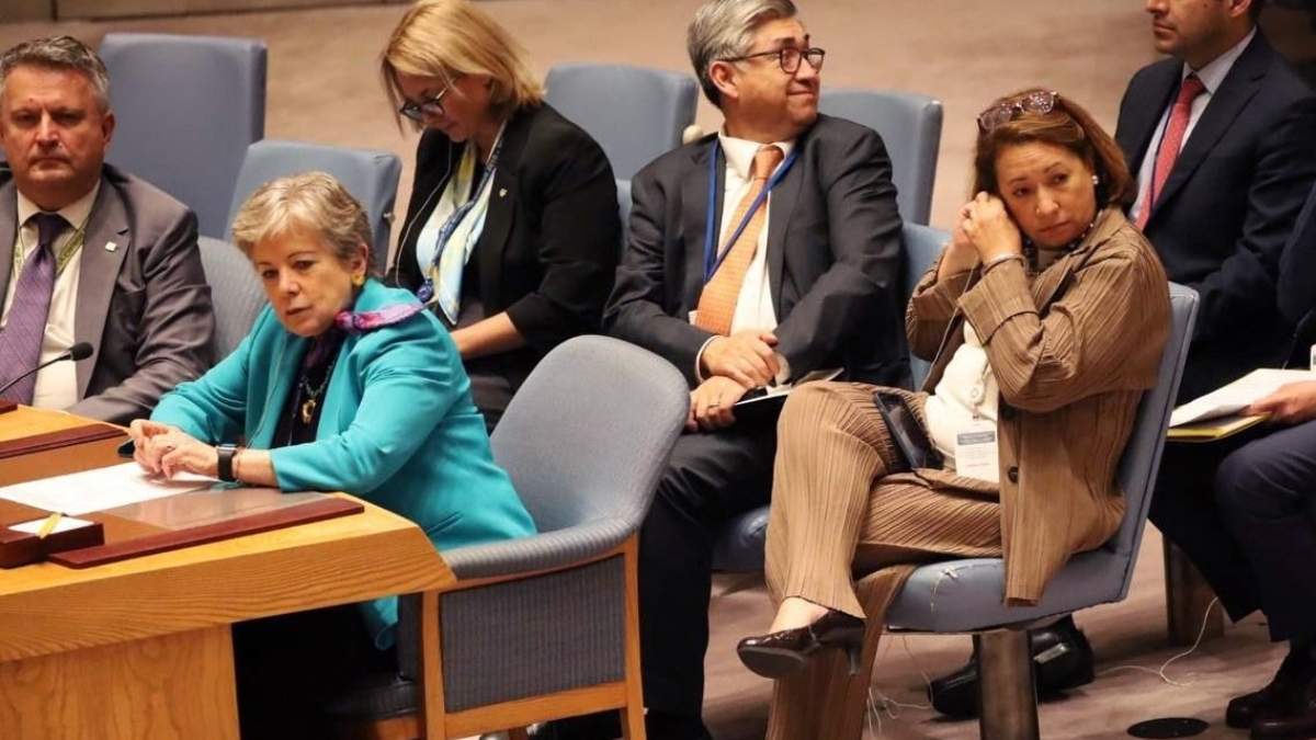 Alicia Bárcena en el Conseo de Seguridad de la ONU
