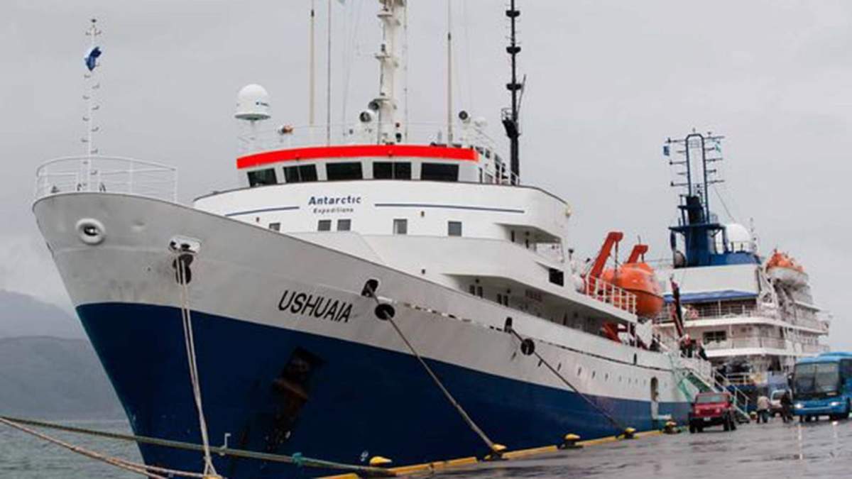 Buque "MV Ushuaia". Foto: (Twitter)