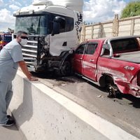 Brutal accidente vial en Fernández Oro