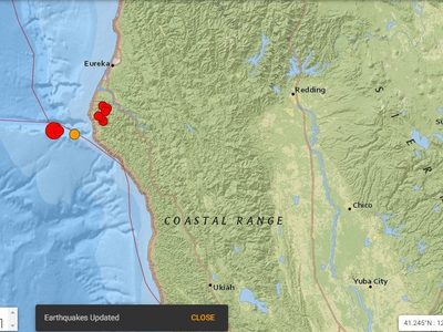Cimbra sismo de magnitud 6.2 el norte de California