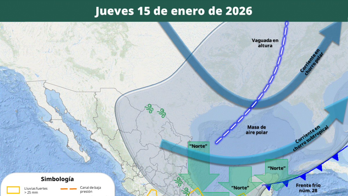 Clima para el jueves 14 de enero