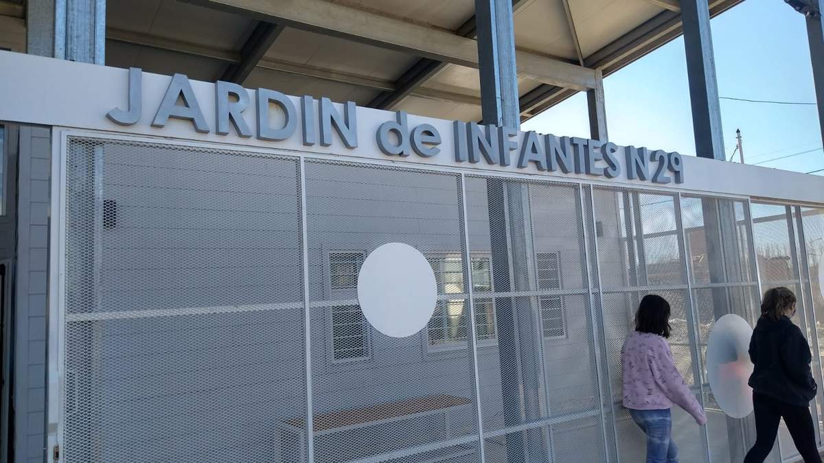 Jardín de infantes de Cinco Saltos. Fuente: (Twitter)