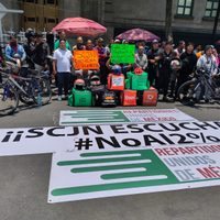 Repartidores de Uber piden a Lenia Batres anular impuesto del 2%